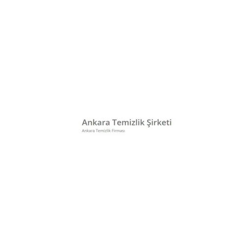 ANKARA TEMİZLİK ŞİRKETİ
